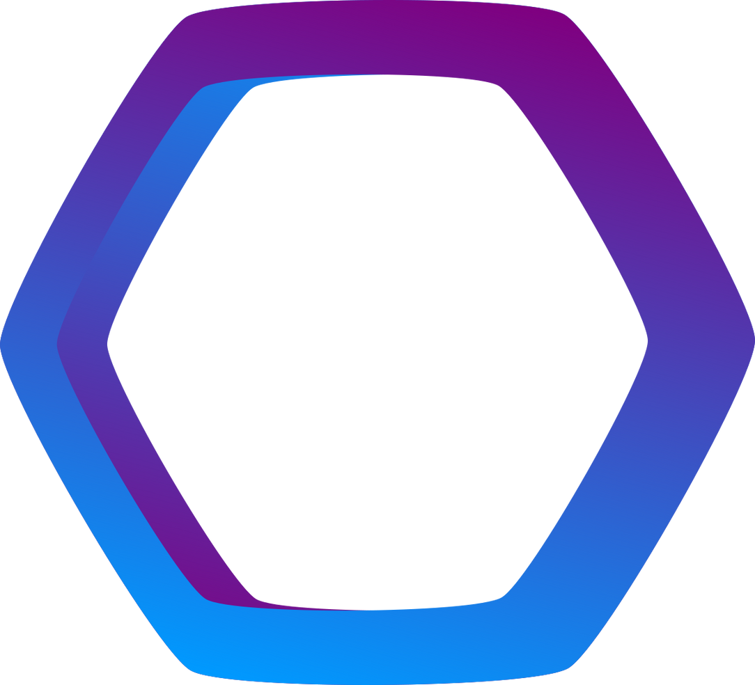 Gradient 3D Hexagon Shape